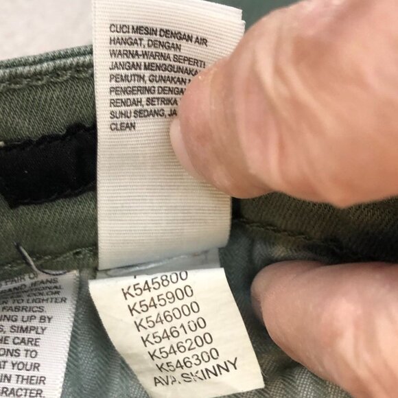 Lucky Brand Womens Jeans Size 4/56 Ava Skinny Ankle Frayed Hem Green Casual - Picture 12 of 16